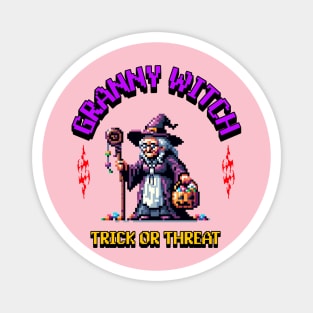 granny witch trick or threat Magnet